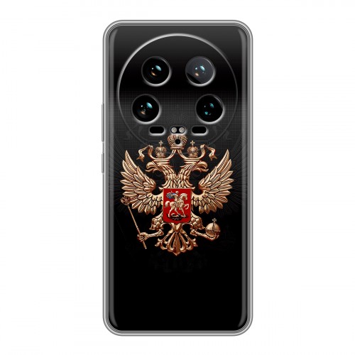 Дизайнерский силиконовый чехол для Xiaomi 14 Ultra Герб России