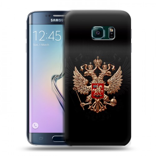 Дизайнерский силиконовый чехол для Samsung Galaxy S6 Edge Герб России
