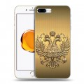Дизайнерский силиконовый чехол для Iphone 7 Plus / 8 Plus Флаг и герб России