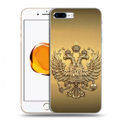 Дизайнерский силиконовый чехол для Iphone 7 Plus / 8 Plus Флаг и герб России