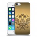 Дизайнерский пластиковый чехол для Iphone 5s Флаг и герб России