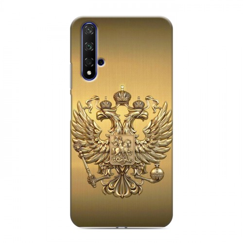 Дизайнерский силиконовый чехол для Huawei Honor 20 Флаг и герб России