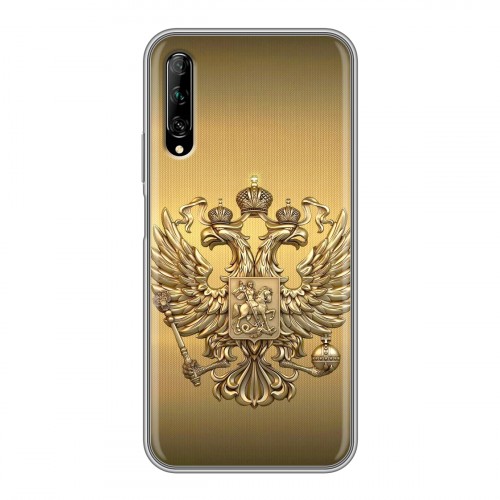 Дизайнерский силиконовый чехол для Huawei Y9s Флаг и герб России