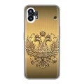 Дизайнерский силиконовый с усиленными углами чехол для Nothing Phone (1) Флаг и герб России