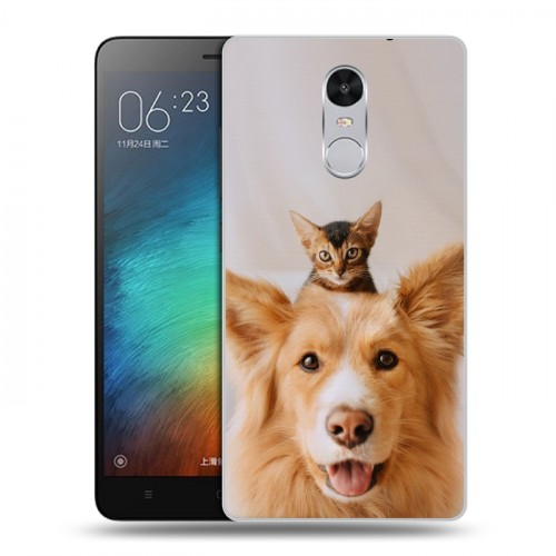 Дизайнерский силиконовый чехол для Xiaomi RedMi Pro Собака и котенок