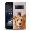 Дизайнерский силиконовый чехол для ASUS ZenFone AR Собака и котенок