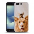 Дизайнерский пластиковый чехол для ASUS ZenFone 4 Pro Собака и котенок