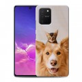 Дизайнерский силиконовый с усиленными углами чехол для Samsung Galaxy S10 Lite Собака и котенок