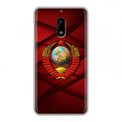 Дизайнерский пластиковый чехол для Nokia 6 Герб СССР