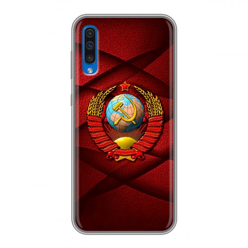 Дизайнерский силиконовый чехол для Samsung Galaxy A50 Герб СССР