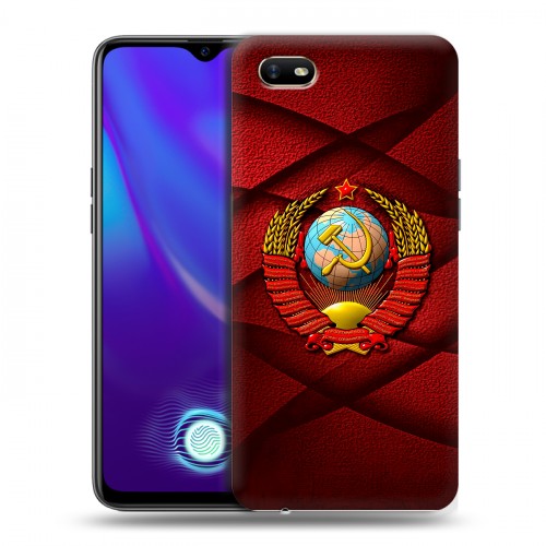 Дизайнерский силиконовый с усиленными углами чехол для OPPO A1k Герб СССР