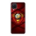 Дизайнерский силиконовый чехол для Samsung Galaxy A12 Герб СССР
