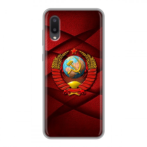 Дизайнерский силиконовый чехол для Samsung Galaxy A02 Герб СССР