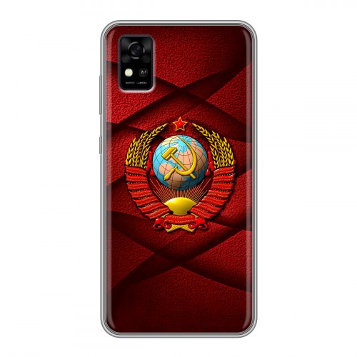 Дизайнерский силиконовый чехол для ZTE Blade A31 Герб СССР