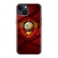 Дизайнерский силиконовый чехол для Iphone 14 Герб СССР