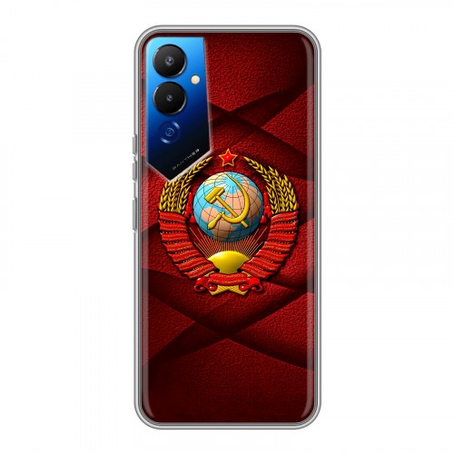 Дизайнерский силиконовый чехол для Tecno Pova 4 Герб СССР