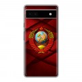 Дизайнерский силиконовый чехол для Google Pixel 6a Герб СССР