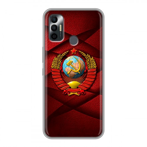 Дизайнерский силиконовый чехол для Tecno Spark 7 Герб СССР