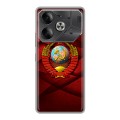 Дизайнерский силиконовый чехол для Tecno Pova 6 Герб СССР