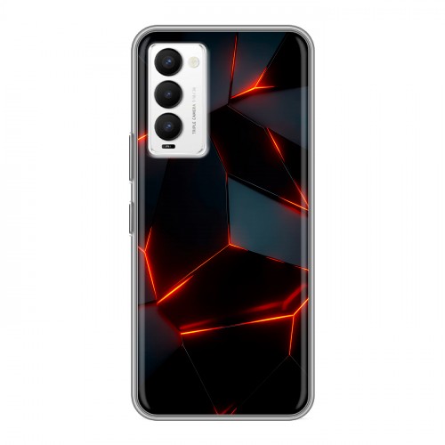 Дизайнерский силиконовый с усиленными углами чехол для Tecno Camon 18 Яркие абстракции