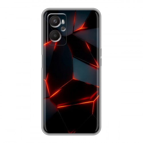 Дизайнерский силиконовый с усиленными углами чехол для OPPO A96 Яркие абстракции