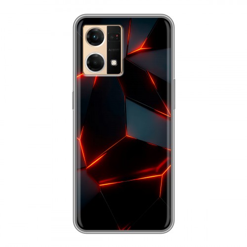 Дизайнерский силиконовый чехол для OPPO Reno7 Яркие абстракции
