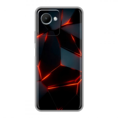 Дизайнерский силиконовый чехол для Realme C30s Яркие абстракции