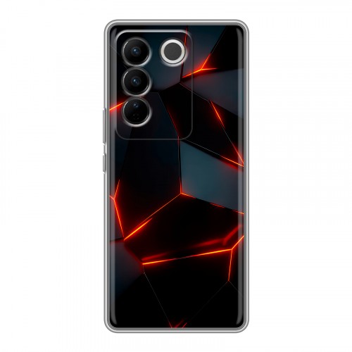 Дизайнерский силиконовый с усиленными углами чехол для Vivo V27 Яркие абстракции