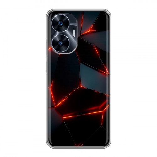 Дизайнерский силиконовый чехол для Realme C55 Яркие абстракции