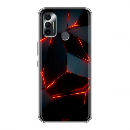 Дизайнерский силиконовый чехол для Tecno Spark 7 Яркие абстракции