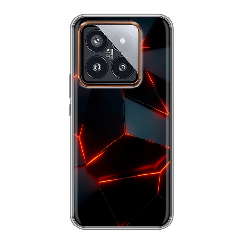 Дизайнерский силиконовый чехол для Xiaomi 14 Pro Яркие абстракции