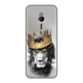 Дизайнерский силиконовый чехол для Nokia 230 Лев с короной