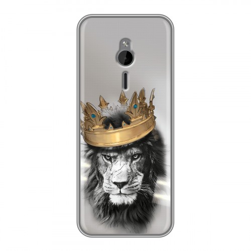 Дизайнерский силиконовый чехол для Nokia 230 Лев с короной