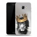 Дизайнерский пластиковый чехол для Samsung Galaxy C5 Лев с короной