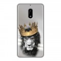 Дизайнерский пластиковый чехол для Nokia 6 Лев с короной