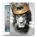 Дизайнерский пластиковый чехол для Ipad 2/3/4 Лев с короной