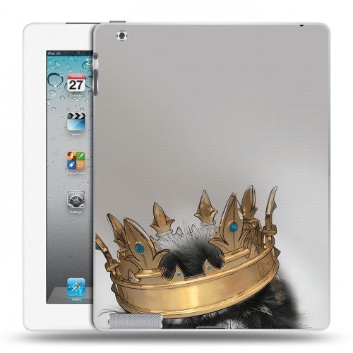 Дизайнерский пластиковый чехол для Ipad 2/3/4 Лев с короной