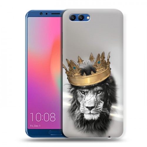 Дизайнерский пластиковый чехол для Huawei Honor View 10 Лев с короной