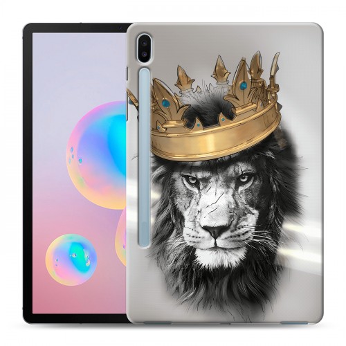 Дизайнерский силиконовый чехол для Samsung Galaxy Tab S6 Лев с короной