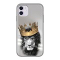 Дизайнерский силиконовый чехол для Iphone 11 Лев с короной