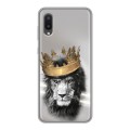 Дизайнерский силиконовый чехол для Samsung Galaxy A02 Лев с короной