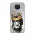 Дизайнерский силиконовый чехол для Nokia G20 Лев с короной
