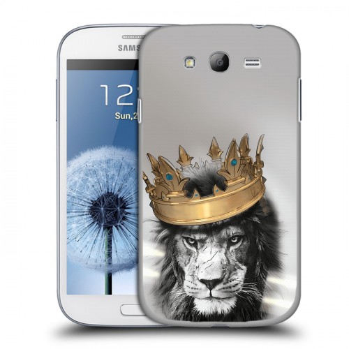 Дизайнерский пластиковый чехол для Samsung Galaxy Grand Лев с короной