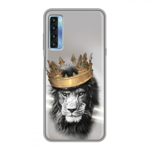 Дизайнерский силиконовый чехол для TCL 20L Лев с короной