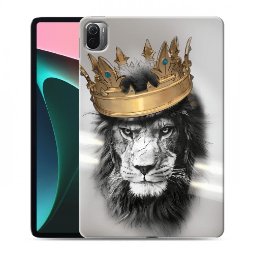 Дизайнерский силиконовый чехол для Xiaomi Pad 5 Лев с короной