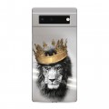Дизайнерский силиконовый чехол для Google Pixel 6 Лев с короной