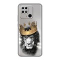 Дизайнерский силиконовый чехол для Xiaomi Redmi 10C Лев с короной
