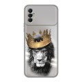 Дизайнерский силиконовый чехол для Tecno Spark 8P Лев с короной