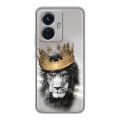 Дизайнерский силиконовый чехол для Vivo T1 Лев с короной