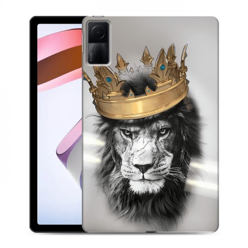 Дизайнерский силиконовый чехол для Xiaomi RedMi Pad Лев с короной